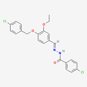 4-Chloro-N'-(4-((4-chlorobenzyl)oxy)-3-ethoxybenzylidene)benzohydrazide