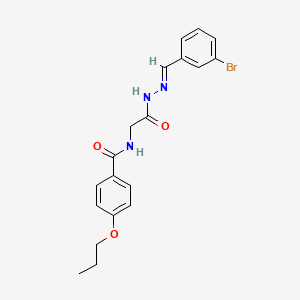 N-(2-(2-(3-Bromobenzylidene)hydrazino)-2-oxoethyl)-4-propoxybenzamide