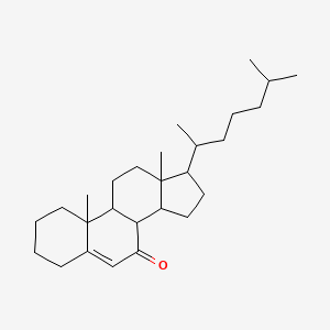 molecular formula C27H44O B12006872 Cholest-5-en-7-one CAS No. 22033-90-5