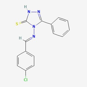 4-{[(E)-(4-chlorophenyl)methylidene]amino}-5-phenyl-4H-1,2,4-triazole-3-thiol