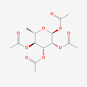 molecular formula C14H20O9 B12007098 alpha-l-Mannopyranose, 6-deoxy-, tetraacetate 