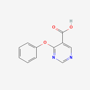 molecular formula C11H8N2O3 B12007122 4-Phenoxypyrimidine-5-carboxylic acid 