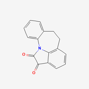 molecular formula C16H11NO2 B12007128 6,7-Dihydroindolo[1,7-ab][1]benzazepine-1,2-dione CAS No. 22965-11-3