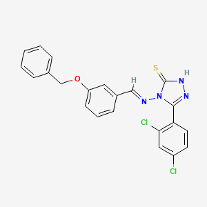 4-({(E)-[3-(benzyloxy)phenyl]methylidene}amino)-5-(2,4-dichlorophenyl)-4H-1,2,4-triazole-3-thiol