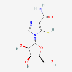 molecular formula C9H13N3O5S B1200720 5-Mercapto-1-beta-D-ribofuranosyl-1H-imidazole-4-carboxamide CAS No. 93194-37-7