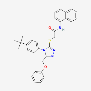 2-((4-(4-(tert-Butyl)phenyl)-5-(phenoxymethyl)-4H-1,2,4-triazol-3-yl)thio)-N-(naphthalen-1-yl)acetamide