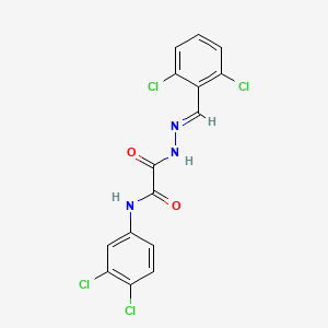 2-[(2E)-2-(2,6-dichlorobenzylidene)hydrazinyl]-N-(3,4-dichlorophenyl)-2-oxoacetamide