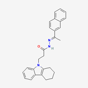 N'-[(E)-1-(2-naphthyl)ethylidene]-3-(1,2,3,4-tetrahydro-9H-carbazol-9-yl)propanohydrazide