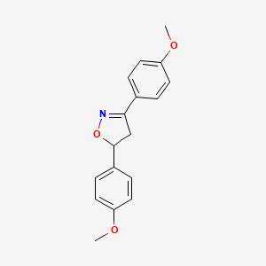 molecular formula C17H17NO3 B12007248 3,5-Bis(4-methoxyphenyl)-4,5-dihydro-1,2-oxazole CAS No. 20821-99-2