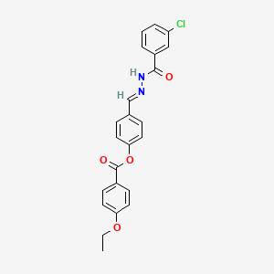 [4-[(E)-[(3-chlorobenzoyl)hydrazinylidene]methyl]phenyl] 4-ethoxybenzoate