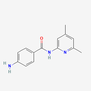 Pyridine, 2-(p-aminobenzamido)-4,6-dimethyl-