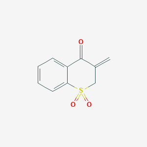 molecular formula C10H8O3S B1200734 4H-1-Benzothiopyran-4-one, 2,3-dihydro-3-methylene-, 1,1-dioxide CAS No. 82982-73-8