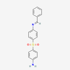 molecular formula C19H16N2O2S B12007360 4-[(4-aminophenyl)sulfonyl]-N-[(E)-phenylmethylidene]aniline 