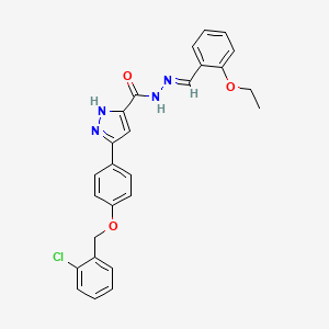 5-(4-((2-Chlorobenzyl)oxy)phenyl)-N'-(2-ethoxybenzylidene)-1H-pyrazole-3-carbohydrazide