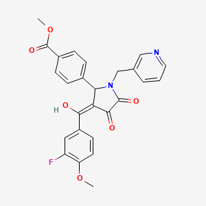 Methyl 4-(3-(3-fluoro-4-methoxybenzoyl)-4-hydroxy-5-oxo-1-(pyridin-3-ylmethyl)-2,5-dihydro-1H-pyrrol-2-yl)benzoate