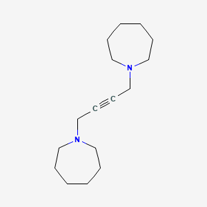 molecular formula C16H28N2 B1200747 1-(4-(1-Azepanyl)-2-butynyl)azepane CAS No. 730-28-9