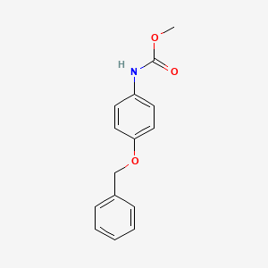 molecular formula C15H15NO3 B1200748 N-(4-phenylmethoxyphenyl)carbamic acid methyl ester 