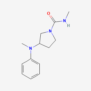 molecular formula C13H19N3O B12007487 N-Methyl-3-(N-methylanilino)-1-pyrrolidinecarboxamide CAS No. 20984-64-9