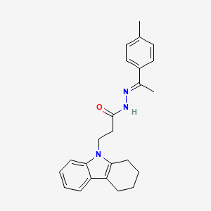 molecular formula C24H27N3O B12007496 N'-[(1Z)-1-(4-methylphenyl)ethylidene]-3-(1,2,3,4-tetrahydro-9H-carbazol-9-yl)propanehydrazide CAS No. 518019-71-1