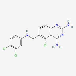 molecular formula C15H12Cl3N5 B1200750 Lymphosarcin CAS No. 52128-43-5