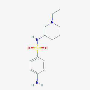 molecular formula C13H21N3O2S B12007548 4-Amino-N-(1-ethylpiperidin-3-yl)benzene-1-sulfonamide CAS No. 59528-82-4