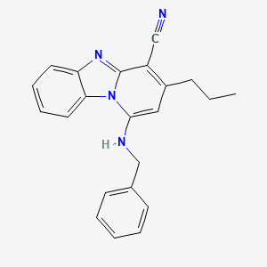 1-(Benzylamino)-3-propylpyrido[1,2-a]benzimidazole-4-carbonitrile