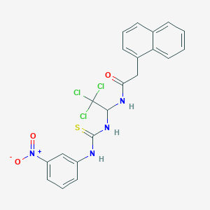 2-(1-Naphthyl)-N-[2,2,2-trichloro-1-({[(3-nitrophenyl)amino]carbonothioyl}amino)ethyl]acetamide