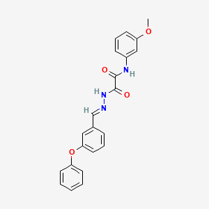 N-(3-Methoxyphenyl)-2-oxo-2-(2-(3-phenoxybenzylidene)hydrazino)acetamide