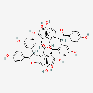 molecular formula C56H42O14 B1200761 Dibalanocarpol 