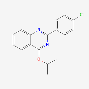 molecular formula C17H15ClN2O B1200762 2-(4-Chlorophenyl)-4-propan-2-yloxyquinazoline 