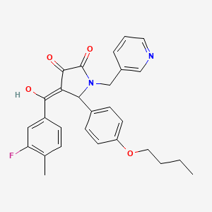 5-(4-butoxyphenyl)-4-(3-fluoro-4-methylbenzoyl)-3-hydroxy-1-(3-pyridinylmethyl)-1,5-dihydro-2H-pyrrol-2-one