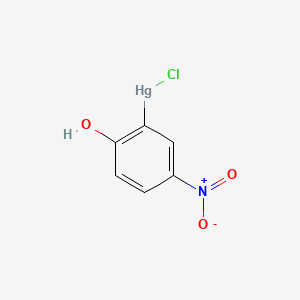 molecular formula C6H4ClHgNO3 B1200768 氯(2-羟基-5-硝基苯基)汞 CAS No. 24579-90-6