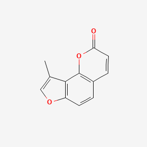 molecular formula C12H8O3 B1200773 9-Methyl-2h-furo[2,3-h]chromen-2-one CAS No. 78982-40-8