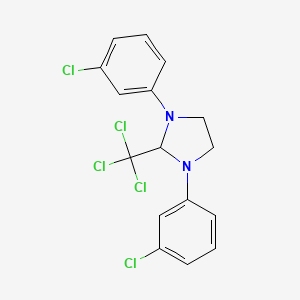 B1200774 1,3-Bis(3-chlorophenyl)-2-(trichloromethyl)imidazolidine CAS No. 53720-80-2