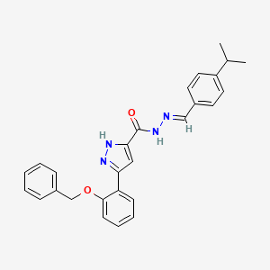 3-[2-(benzyloxy)phenyl]-N'-[(E)-(4-isopropylphenyl)methylidene]-1H-pyrazole-5-carbohydrazide