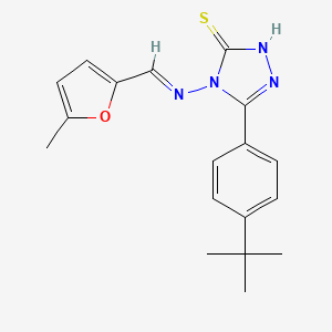 5-(4-Tert-butylphenyl)-4-{[(E)-(5-methyl-2-furyl)methylidene]amino}-4H-1,2,4-triazol-3-YL hydrosulfide