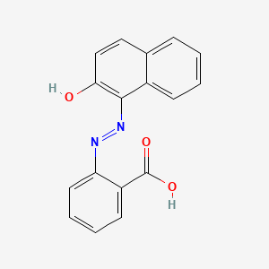 molecular formula C17H12N2O3 B12007782 Benzoic acid, 2-[2-(2-hydroxy-1-naphthalenyl)diazenyl]- 