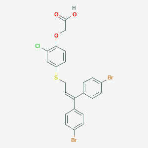 molecular formula C23H17Br2ClO3S B120078 {4-[3,3-双(4-溴苯基)-烯丙基硫代]-2-氯苯氧基}-乙酸 CAS No. 685139-10-0