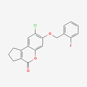 8-chloro-7-[(2-fluorobenzyl)oxy]-2,3-dihydrocyclopenta[c]chromen-4(1H)-one