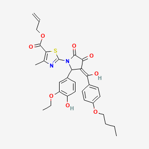 Allyl 2-[3-(4-butoxybenzoyl)-2-(3-ethoxy-4-hydroxyphenyl)-4-hydroxy-5-oxo-2,5-dihydro-1H-pyrrol-1-YL]-4-methyl-1,3-thiazole-5-carboxylate