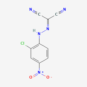 molecular formula C9H4ClN5O2 B1200787 Carbonyl cyanide-4-nitro-2-chlorophenylhydrazone CAS No. 3780-92-5