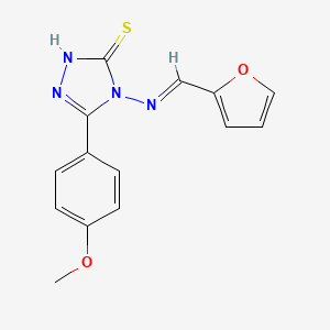 4-{[(E)-2-furylmethylidene]amino}-5-(4-methoxyphenyl)-4H-1,2,4-triazole-3-thiol