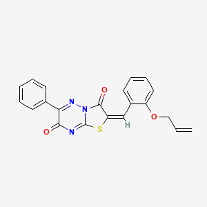 (2E)-2-[2-(Allyloxy)benzylidene]-6-phenyl-7H-[1,3]thiazolo[3,2-B][1,2,4]triazine-3,7(2H)-dione