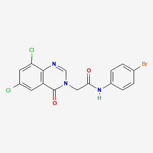 molecular formula C16H10BrCl2N3O2 B12007962 N-(4-Bromophenyl)-2-(6,8-dichloro-4-oxoquinazolin-3(4H)-yl)acetamide CAS No. 618443-57-5