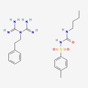 molecular formula C22H33N7O3S B1200798 Tolbutaphen CAS No. 78939-99-8