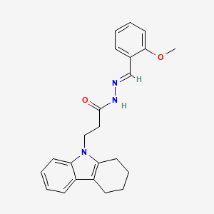 N'-[(E)-(2-methoxyphenyl)methylidene]-3-(1,2,3,4-tetrahydro-9H-carbazol-9-yl)propanohydrazide