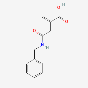 molecular formula C12H13NO3 B12008026 2-[2-(Benzylamino)-2-oxoethyl]acrylic acid 