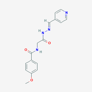 4-Methoxy-N-(2-oxo-2-(2-(4-pyridinylmethylene)hydrazino)ethyl)benzamide