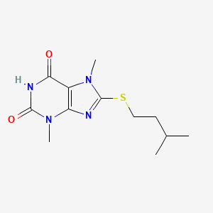 3,7-Dimethyl-8-(3-methyl-butylsulfanyl)-3,7-dihydro-purine-2,6-dione