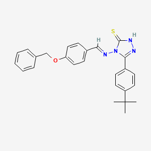 4-({(E)-[4-(benzyloxy)phenyl]methylidene}amino)-5-(4-tert-butylphenyl)-4H-1,2,4-triazole-3-thiol